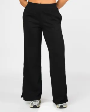 Soft Scuba Wide Leg Pant - Black