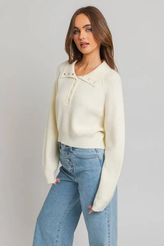 Solid Cozy Ribbed Crop Sweater