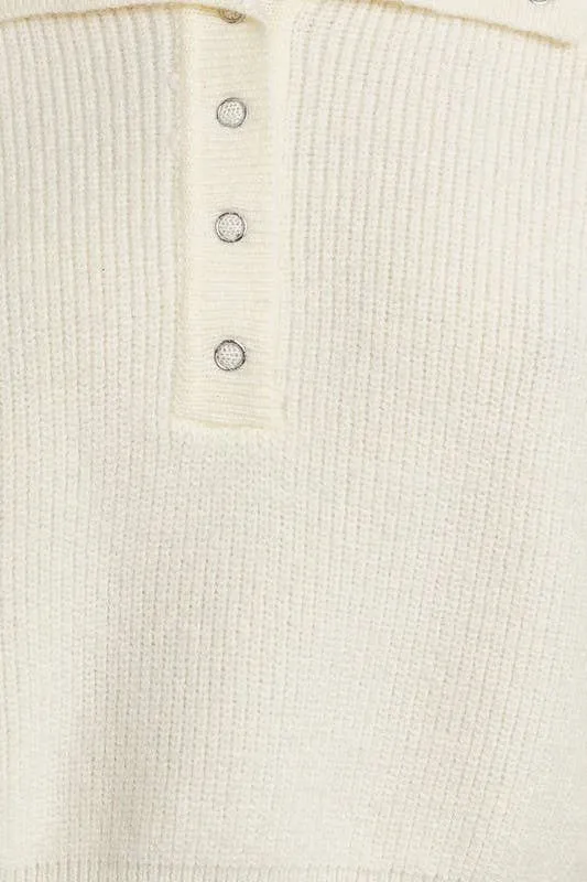 Solid Cozy Ribbed Crop Sweater