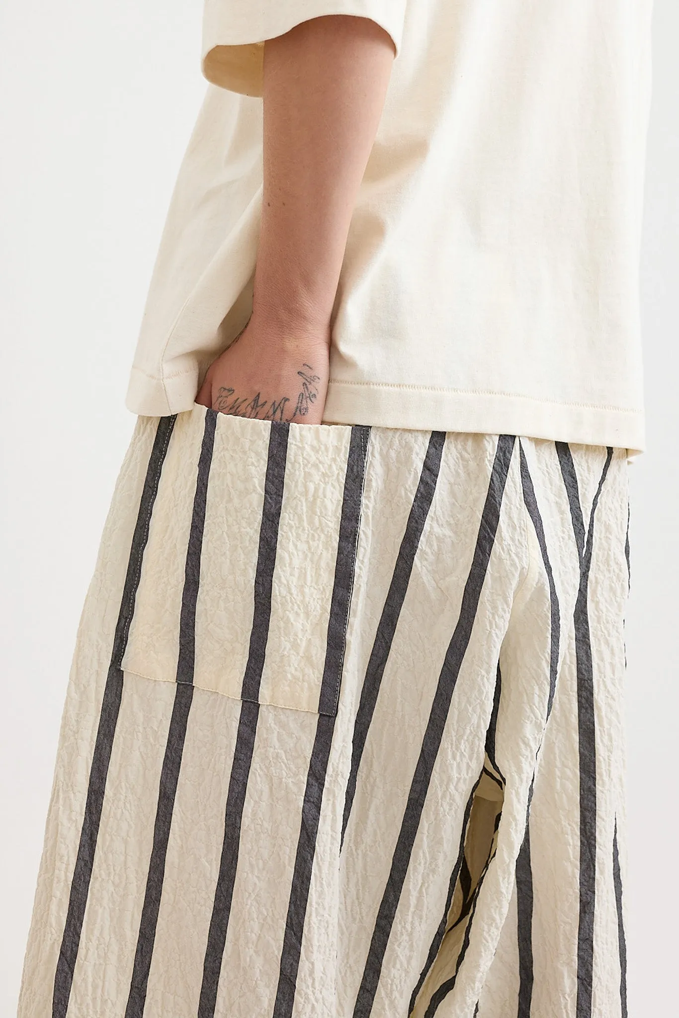 Toogood - The Baker Trouser / Bold Stripe -  Flint/Raw