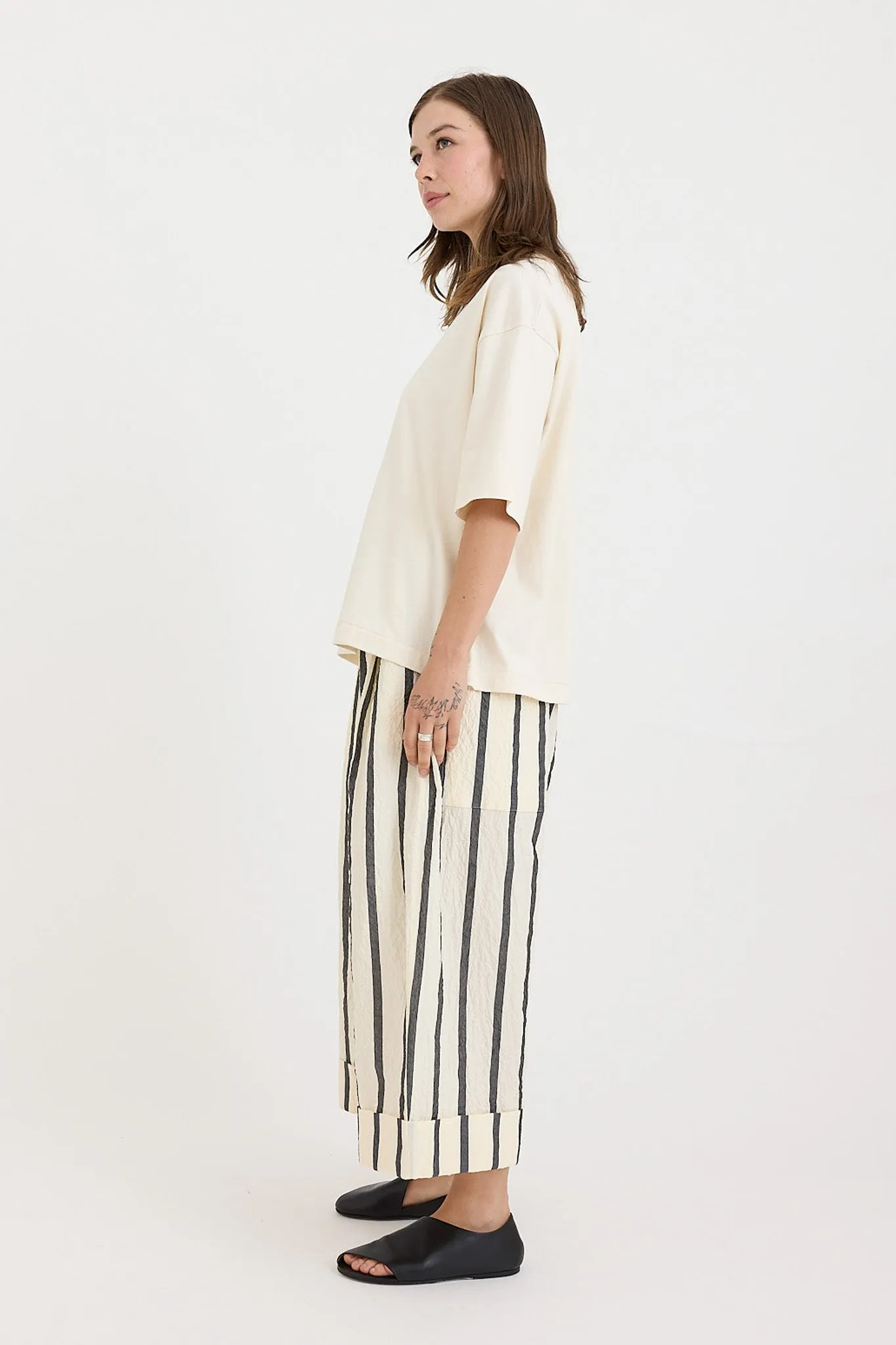 Toogood - The Baker Trouser / Bold Stripe -  Flint/Raw